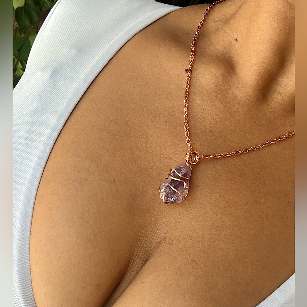 One of a Kind, Amethyst Gemstone Necklace